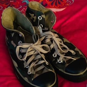Converse army fatigue high top sneakers